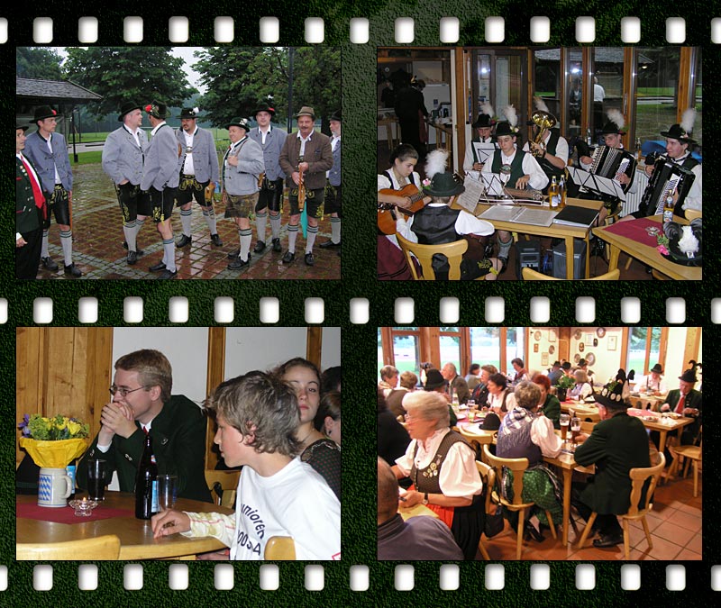 B&ouml;llerer und Musik; im Vereinsheim